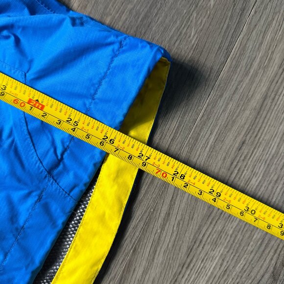 L.L. Bean Men's Trail Model Rain Jacket - Blue/Yellow - Picture 8 of 9